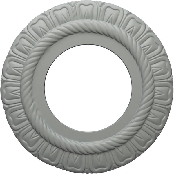 Ekena Millwork Claremont Ceiling Medallion (Fits Canopies up to 5 5/8"), 9"OD x 4 1/2"ID x 1/2"P, Primed White CM09CL - main